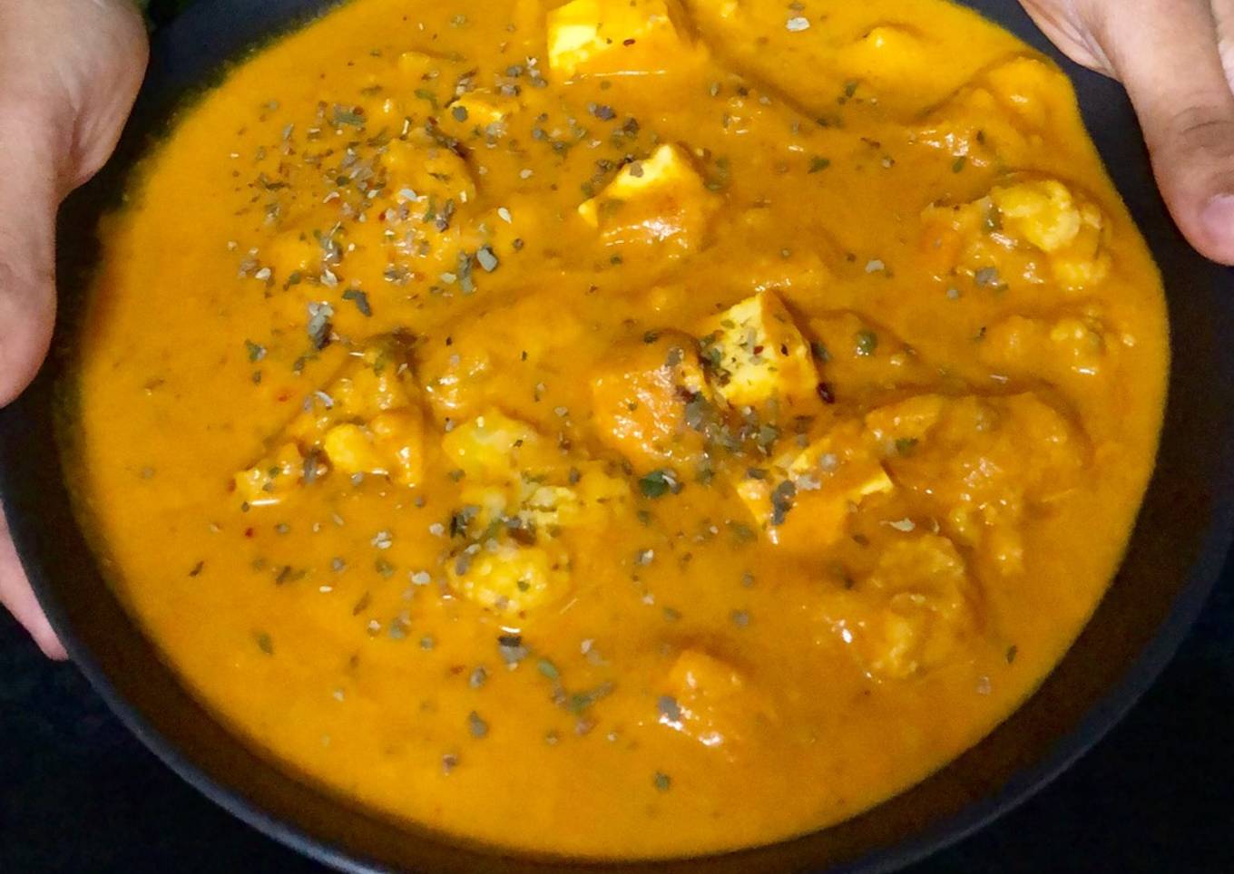 Paneer cauliflower korma