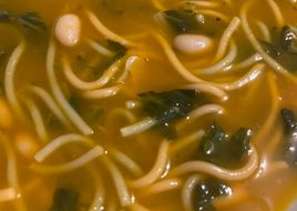 Porotos con rienda y acelga