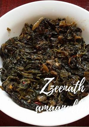 A picture of Hyderabadi Maat or Amaranthus Fry.