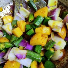 A picture of Bhindi Do Pyaza.
