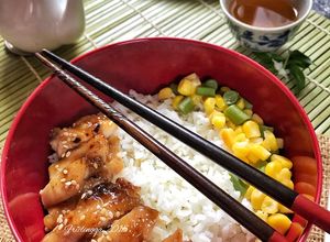 Foto resep Simple n healthy chicken teriyaki- rice bowl, dg saos teriyaki homemade