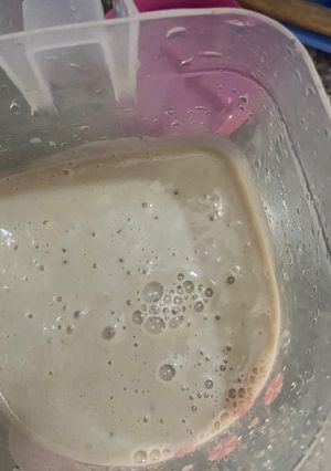 A picture of Banana and coconut milk shake.