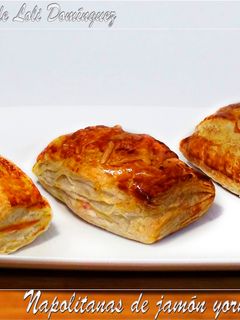 Una foto de Napolitanas de jamón york y queso