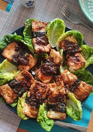 Une photo de Nori silken teriyaki tofu