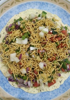 A picture of Papad (Papad Chat).