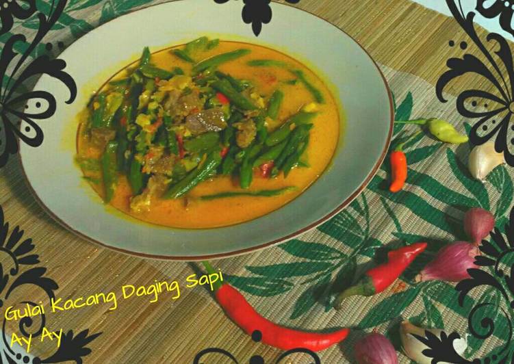 Gulai kacang panjang daging sapi