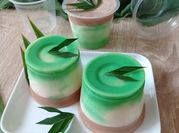 Gambar puding busa pandan santan