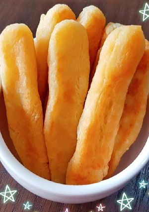 Hình của món Bánh khoai tây chiên bơ cho bé ăn dặm.
