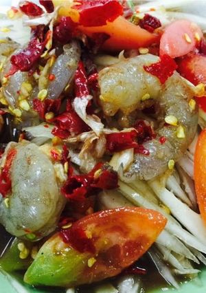 รูปของ ส้มตำกุ้งสด