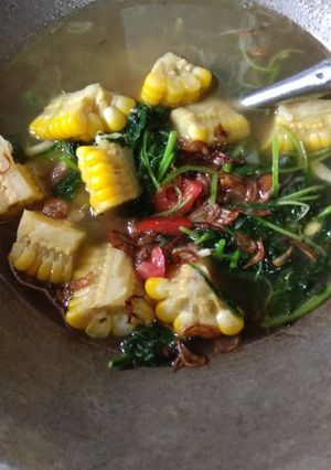 Foto resep Sayur bayam jagung manis