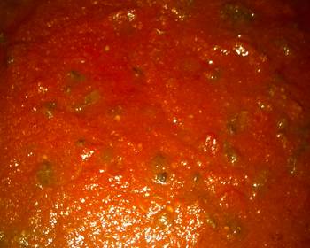 Fresh, Making Recipe Amatriciana sauce Delicious