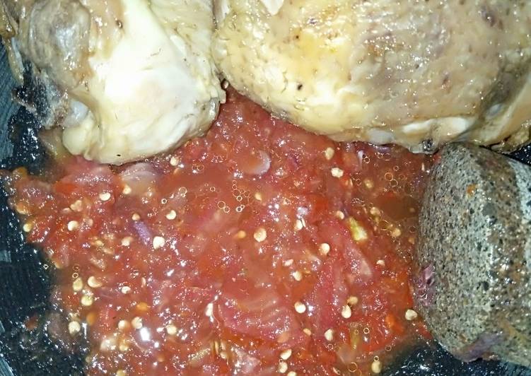 Sambal tomat colet khas Lombok 💓