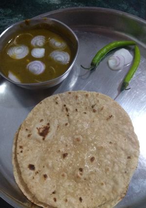 A picture of Palak paneer ki sabji.