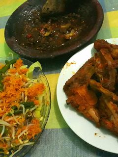 Foto resep Ayam Panggang, Urap-Urap, Sambel Petis