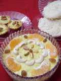 Kesar feniya tarts/pudding