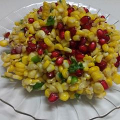 Corn & pomegranate chat A picture of Corn & pomegranate chat.