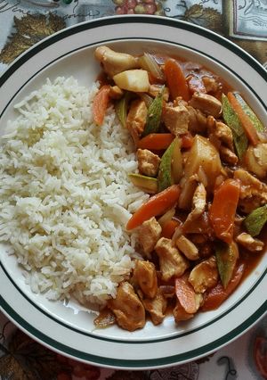 Una foto de Pollo a la V8