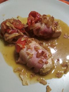Una foto de Solomillos de pavo en salsa de naranja