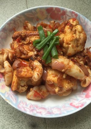 Foto resep Tahu cumi pedes😍