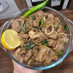 Peshawari namkeen gosht A picture of Peshawari namkeen gosht.
