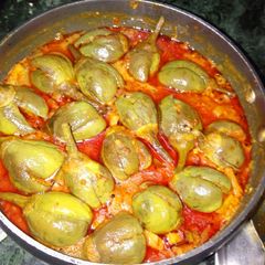 Stuffed kathiyavadi brinjal curry 🥘 A picture of Stuffed kathiyavadi brinjal curry 🥘.