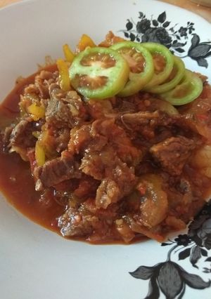 Foto resep Tomat daging pedas asam manis