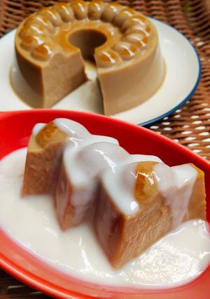 Foto resep Puding capuccino & fiber creme sauce