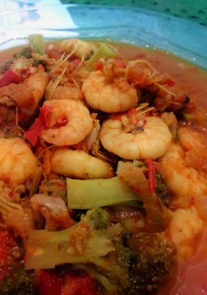 Foto resep Udang Brokoli Pedas Asam Manis