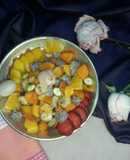 سالاد تراپیکال فروت (میکس میوه های گرمسیری) tropical fruit salad