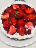 Tarta de Frutillas con Crema Pastelera de Chocolate y Gelatina!!