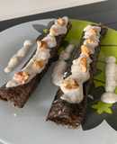 Rollitos rápidos de alga nori con salsa de trufa