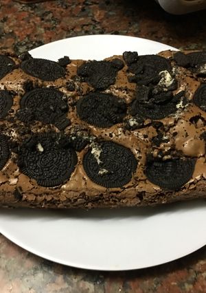Una foto de Brownie con Oreo