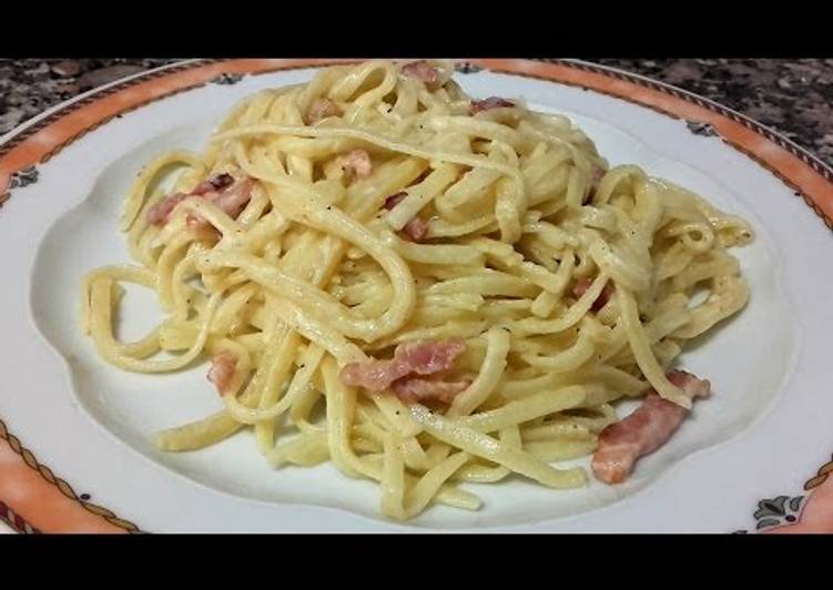 Carbonara española o "falsa carbonara"