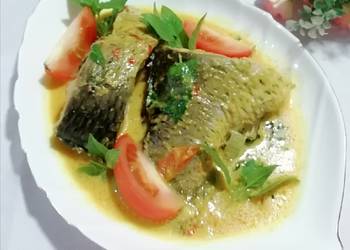 Mudah Cepat Memasak 622.Curry / Kari Ikan Mas Kemangi Enak Sempurna