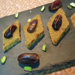 Daliya and Dates katli A picture of Daliya and Dates katli.