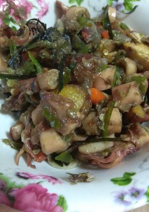 Foto resep Sambal hijau cumi jengkol