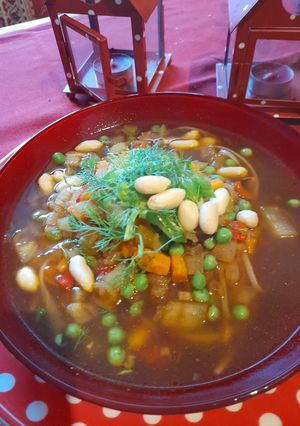 A picture of Asian style Light lunch soup.