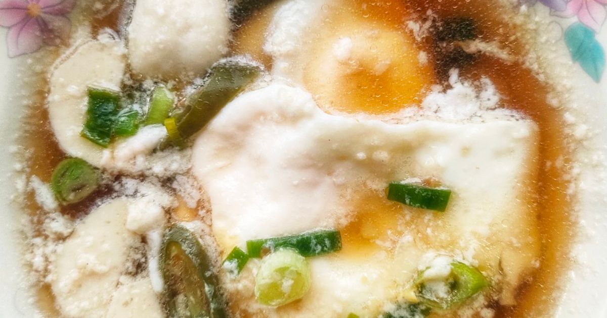 Sup Bening Telur Bakso Ikan