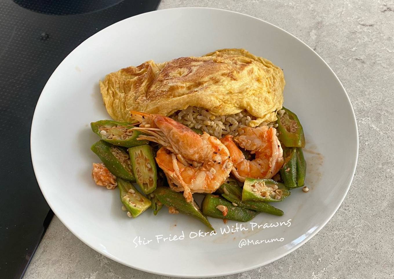 Stir Fried Okra With Prawns