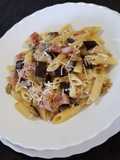 Penne with Eggplant and Cooked Ham