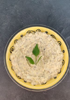 A picture of Grilled eggplant salad.