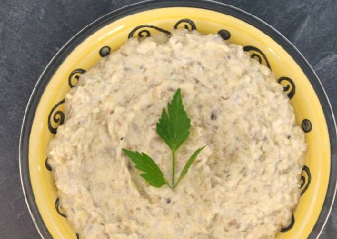 Grilled eggplant salad