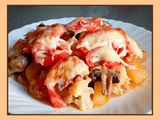 Овощная запеканка с шампиньонами