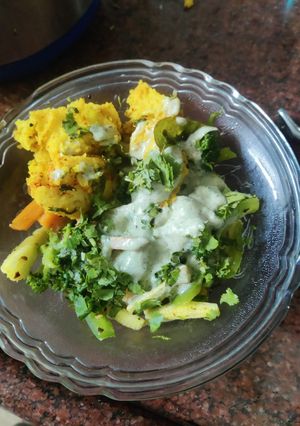 A picture of Ranch vegetable idli chili.