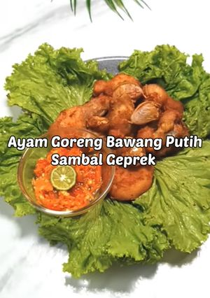 Foto resep Ayam Goreng Bawang Putih Sambal Geprek