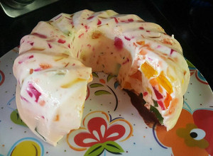 Una foto de Postre de gelatina