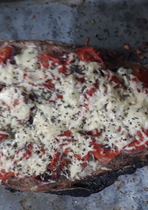 Una foto de Sabalo o boga a la pizza