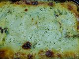 Lasaña de jamón y queso