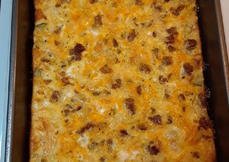 Recipe of Super Quick Homemade Sausage Veggie Baked Omelet