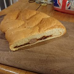 A picture of Sausage bread.